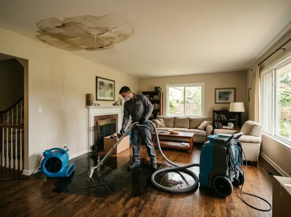 attic-pipe-burst-ceiling-drip-008 — frequently asked questions, Water Damage Restoration & Carpet Care in Chatham, IL